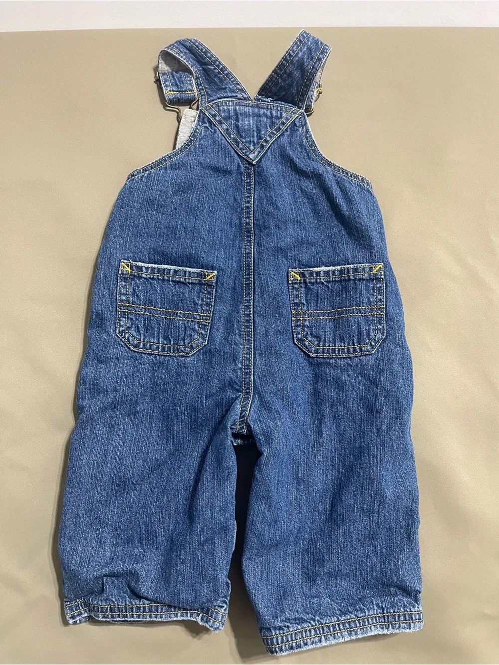 Vintage Disney Jungle Book Denim Palm Tree Embroidered Baby Overalls - Blue